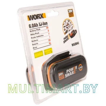 Аккумулятор Worx WA3641 (20В/6 Ah) картинка 3